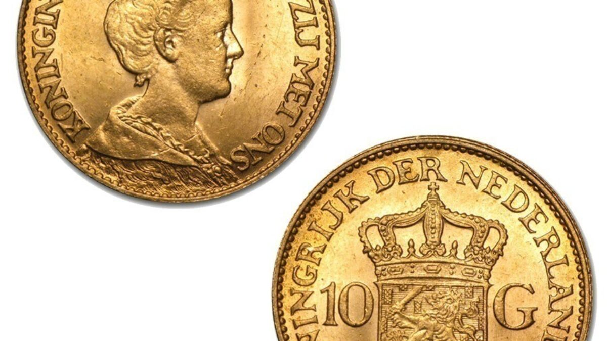Dutch 10 Guilder coins