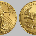 Front and Reverse view of American Gold Eagle coins