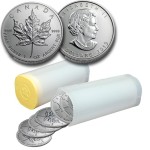 Whereas most bullion coins are sold in rolls of 20, Silver Maple Leafs are sold in rolls of 25.