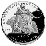 The reverse side of proof Platinum Eagles changes annually.