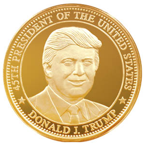 Front Side of Trump Coin 2020 in Gold | Gold IRA Guide