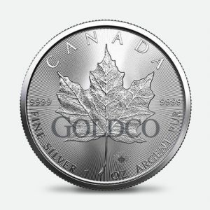 Silver Canadian Maple Leaf coin