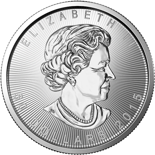 Silver coin featuring Queen Elizabeth II on its face