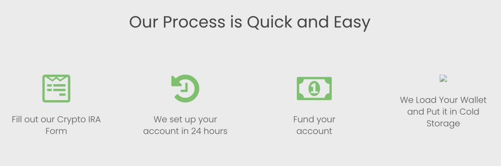 Screenshot of sign-up process from Regal Assets website