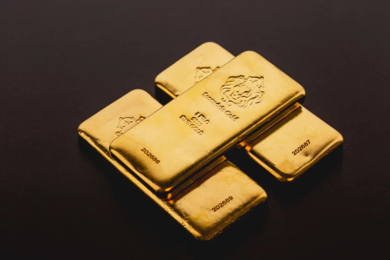 A stack of gold bars.