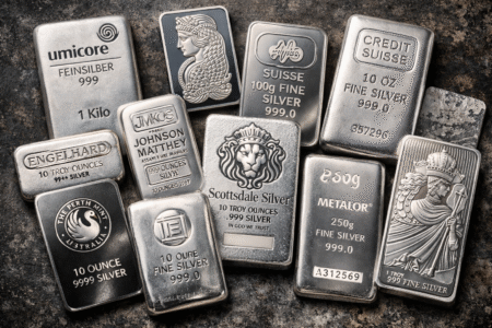 Variety of popular silver bars