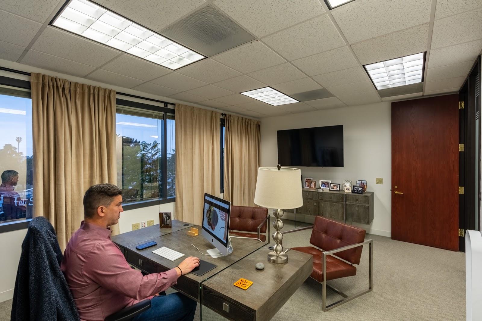 Collin Plume at his office